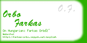 orbo farkas business card